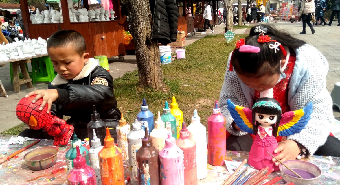 石膏diy绘画图片简单,diy染色石膏