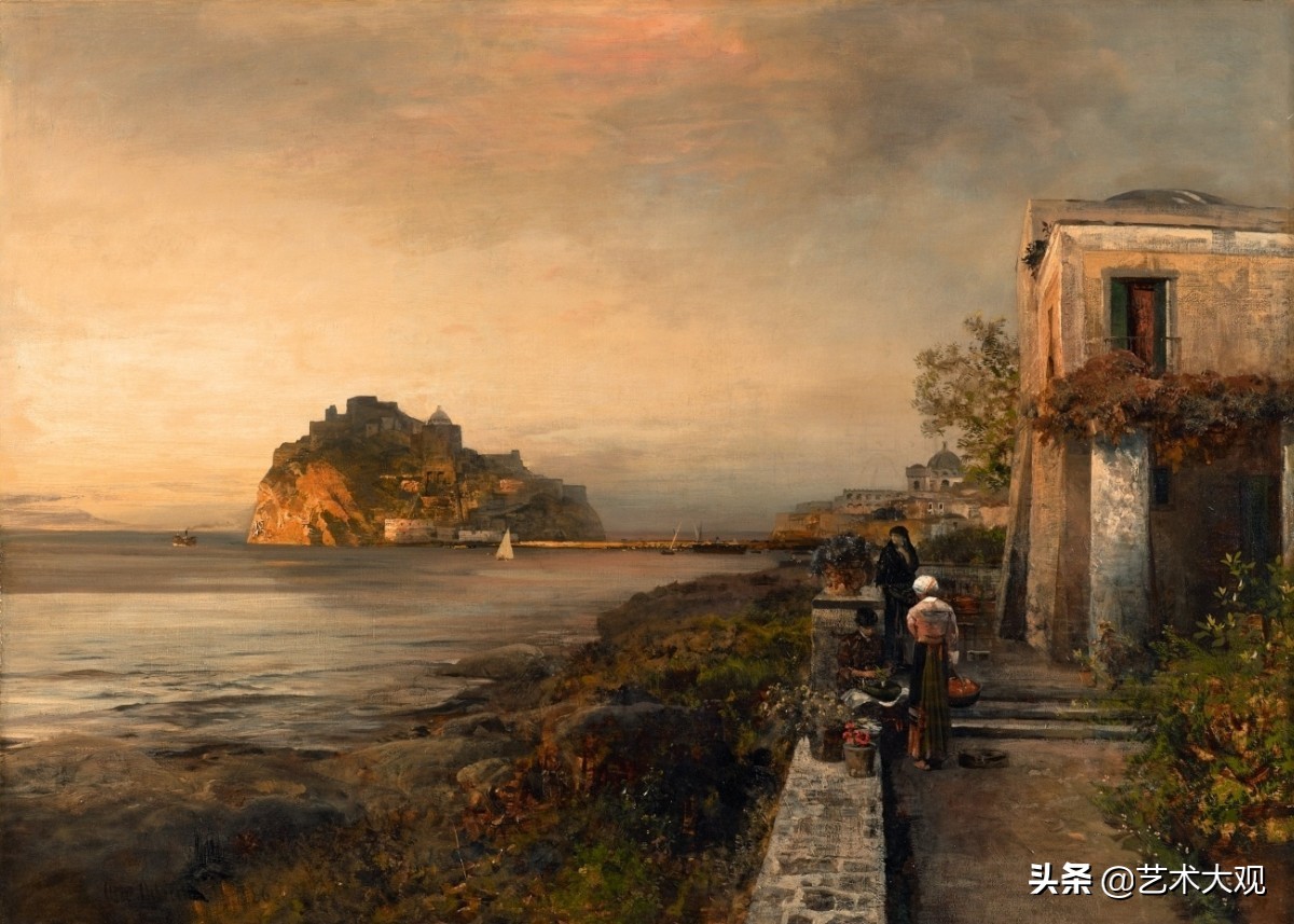 世界著名古典油画风景作品,奥斯瓦尔德阿肯巴赫
