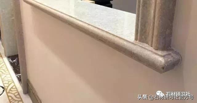 窗台石圆弧小耳朵效果图,石材窗台两侧小耳朵