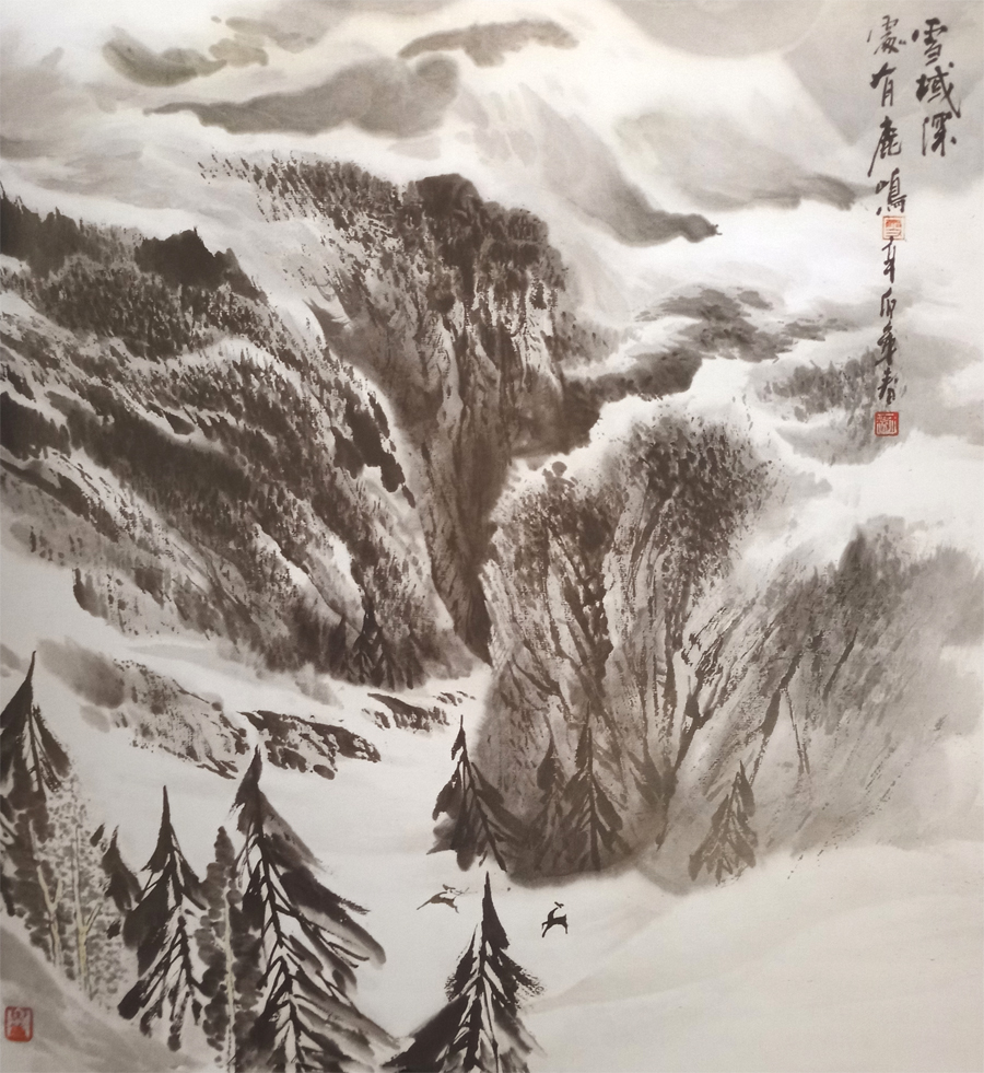 雪的画法10分钟学会画雪景,水彩画雪景的画法步骤