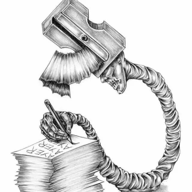 暗黑风格绘画人物素描,暗黑系插画100幅