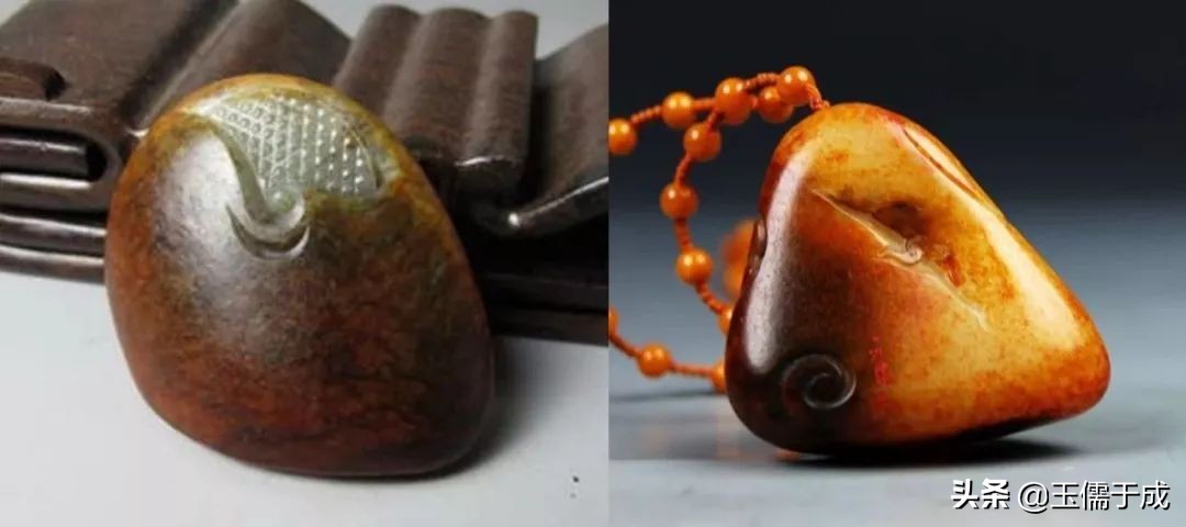 顶级和田玉红沁黄沁籽料,和田玉红沁黄沁籽料