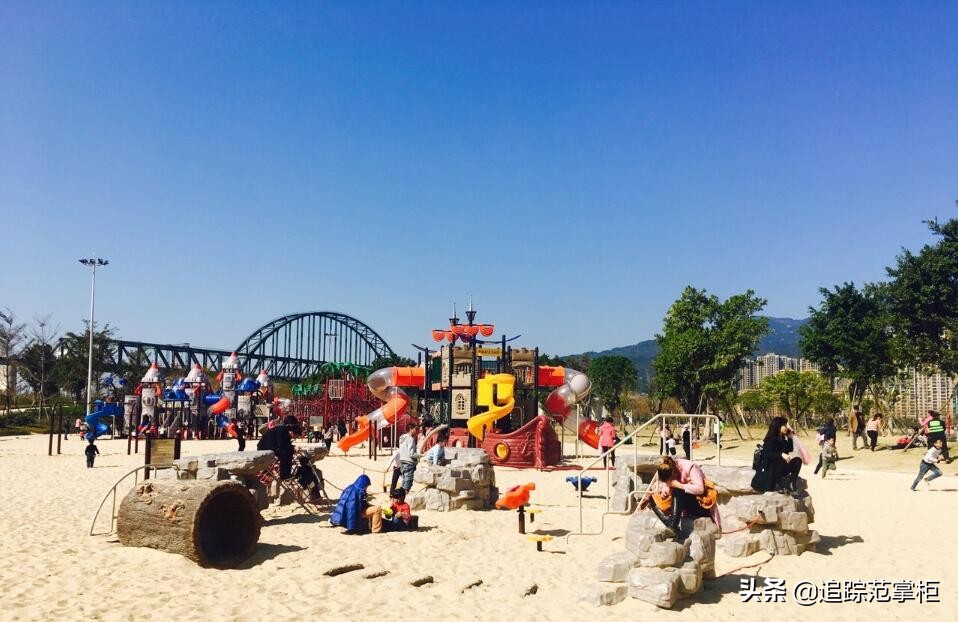 福州南江滨公园美景,福州金沙公园海滩