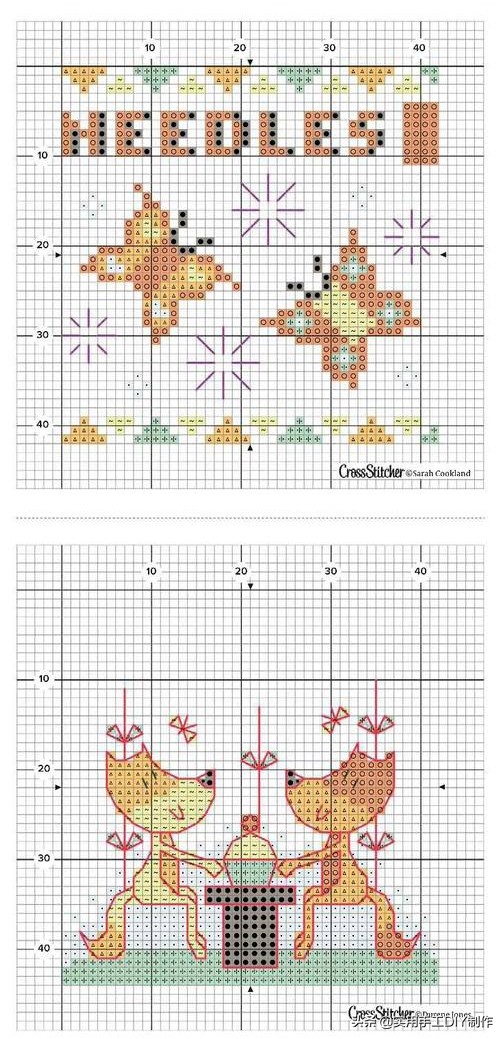 简单的十字绣印花,十字绣可爱图片