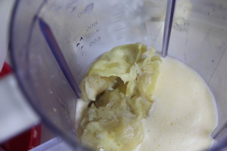 榴莲冻芝士蛋糕,爆浆榴莲芝士蛋糕烤箱做法