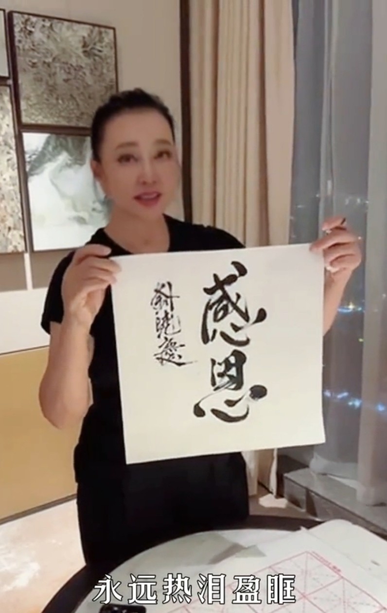 刘晓庆书法一字千金,刘晓庆近期书法