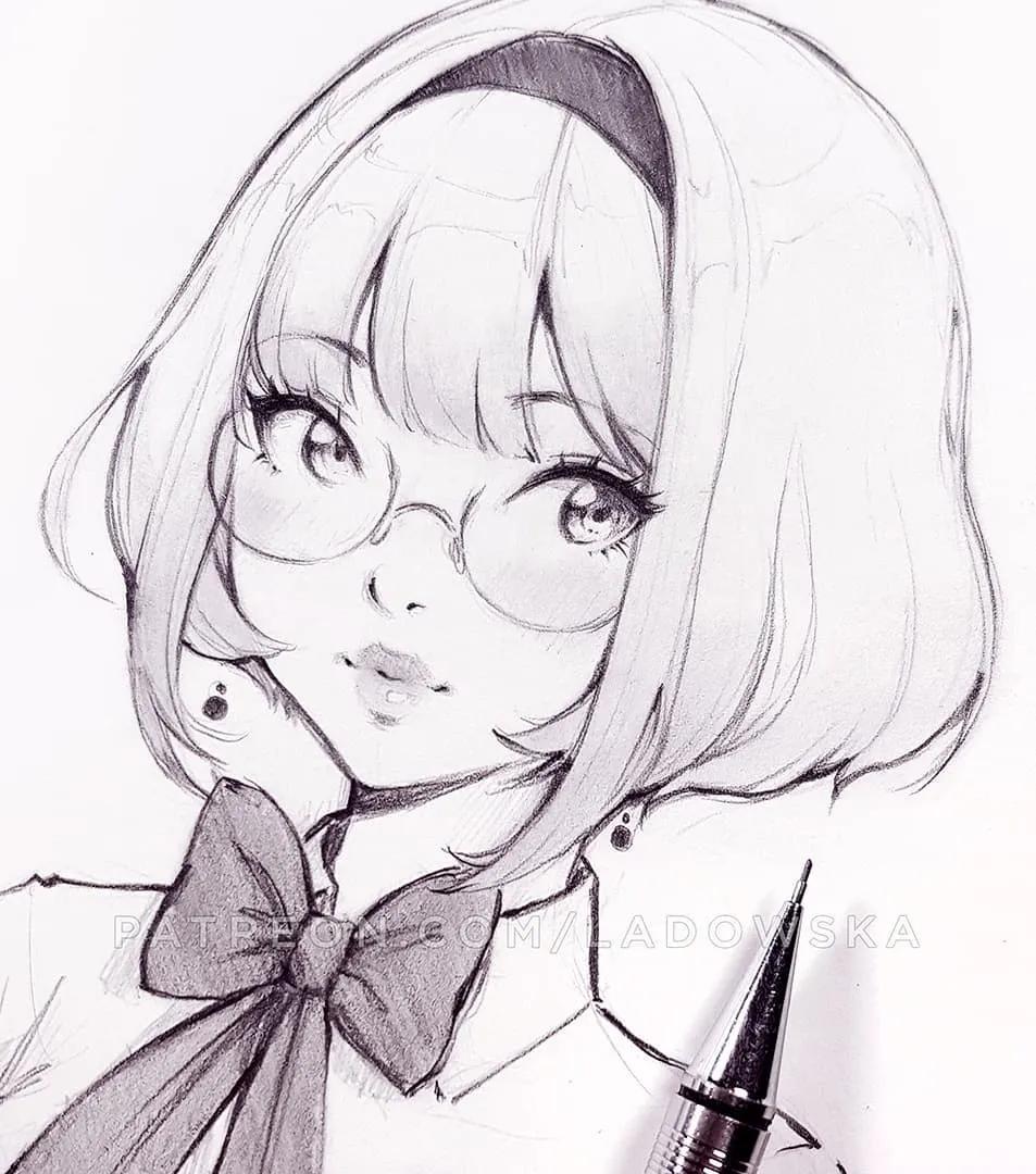 软萌可爱的动漫美少女怎么画,画可爱的动漫美少女特别简单