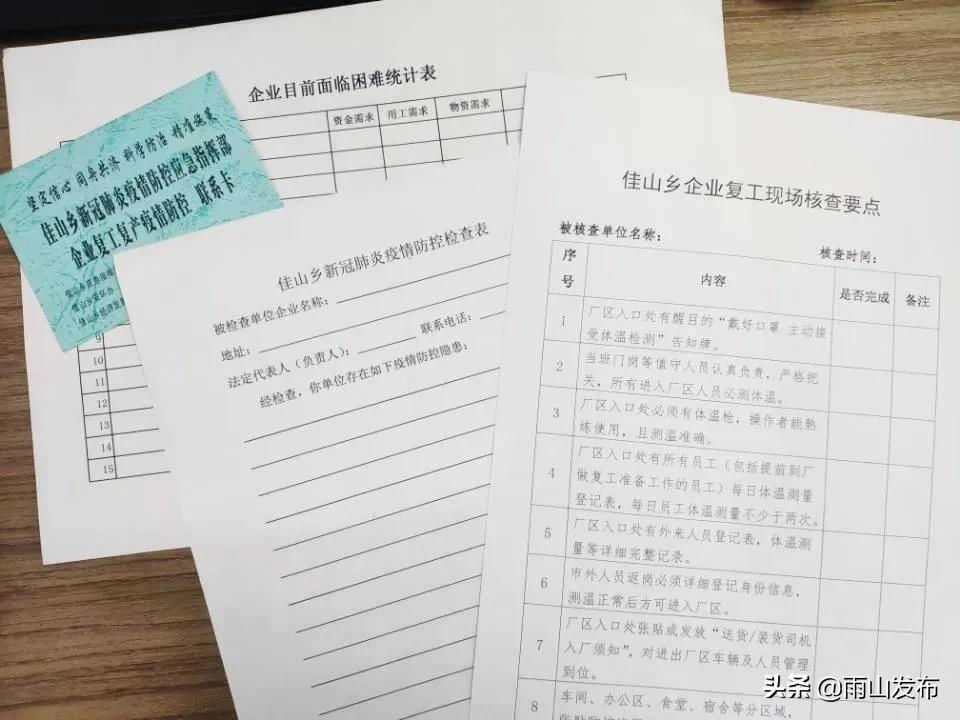 1+3+3？看佳山乡如何服务企业复工复产！