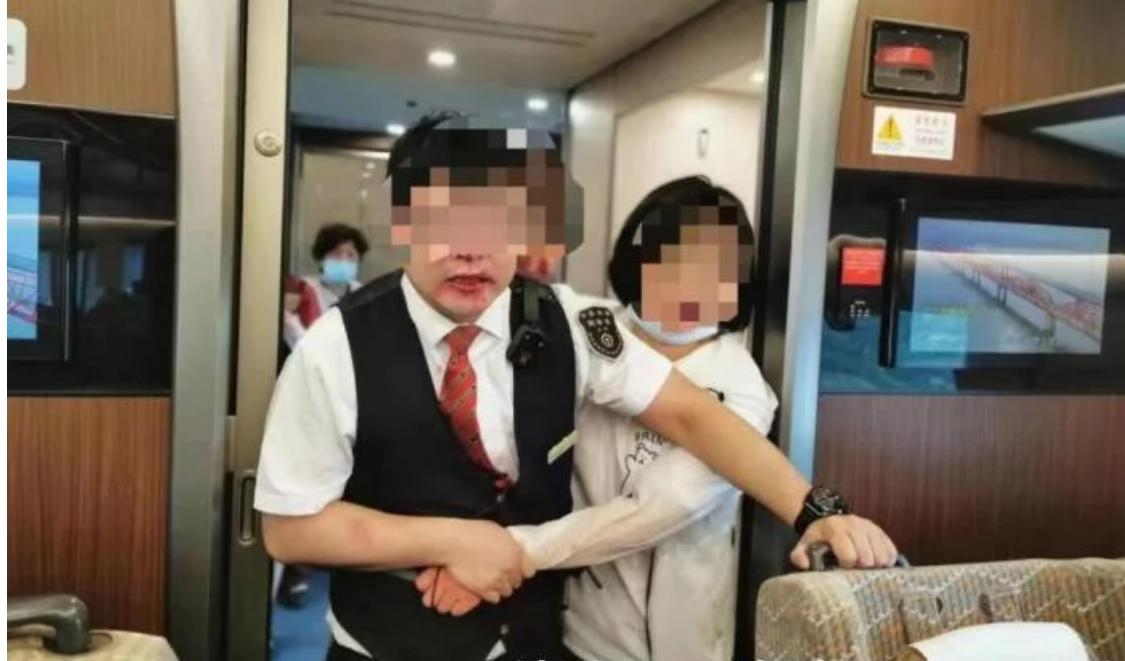 女性殴打高铁列车长,高铁殴打乘务员男子已被处罚