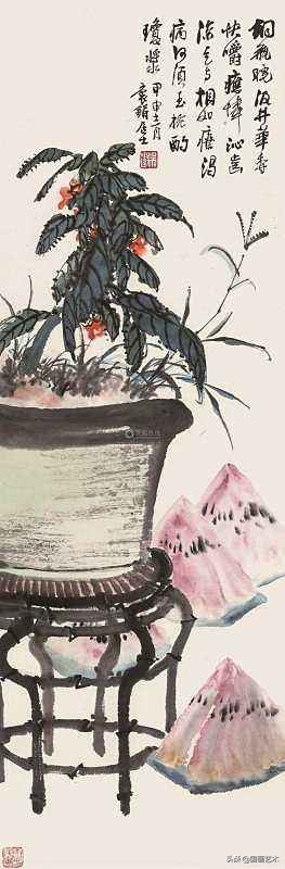 赵叔孺鞍马画、吴湖帆山水画、冯超然人物画、吴待秋花卉画