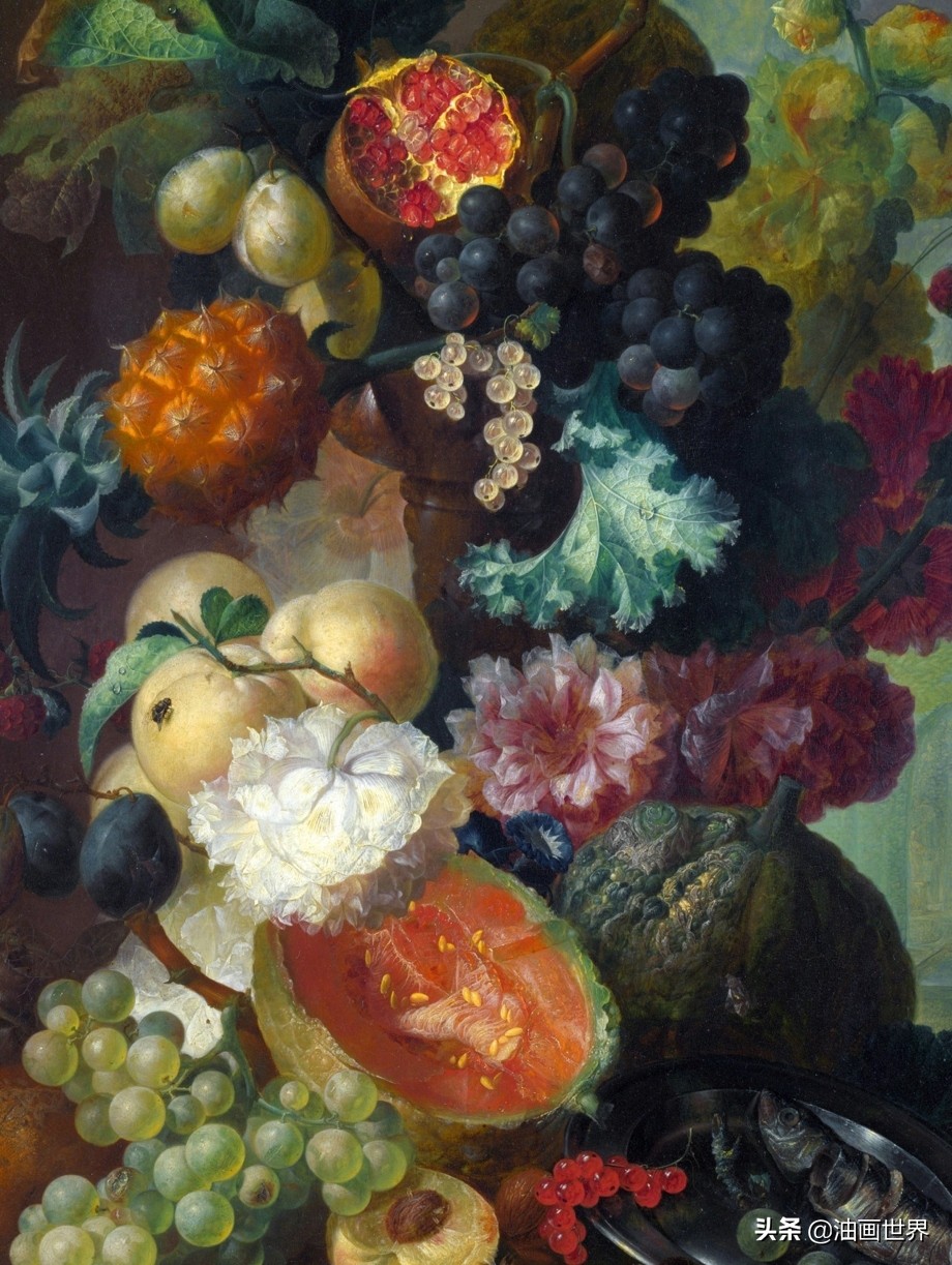 荷兰花卉画作品欣赏,当代国外巨幅花卉画家