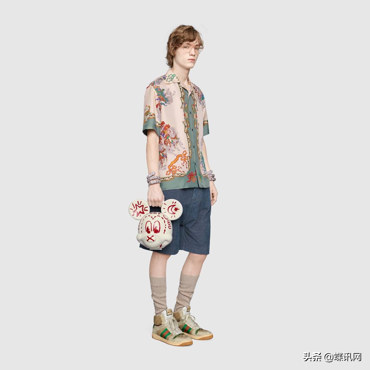gucci米老鼠tennis1997真假,gucci迪士尼联名款冰丝短袖米老鼠