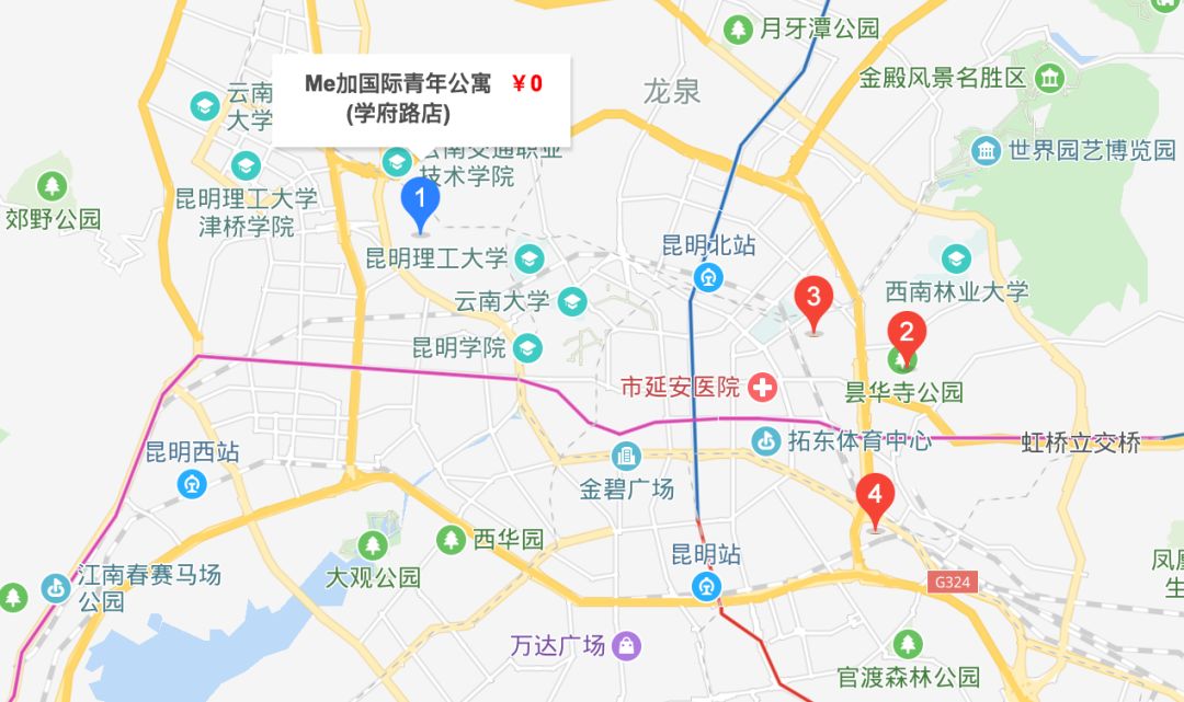 昆明公寓比较集中的地方,昆明呈贡孔雀公寓