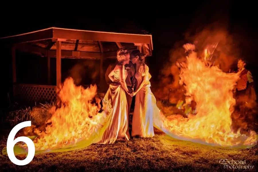 用火烧婚纱视频,用打火机烧婚纱视频