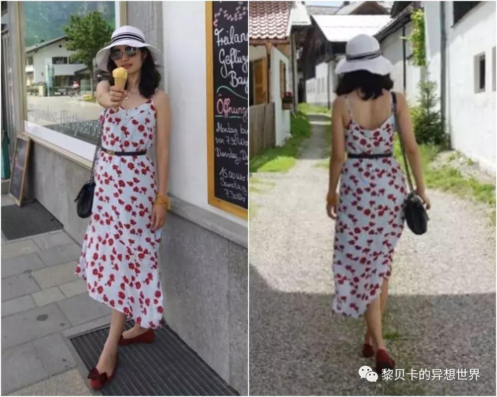 她们穿的连衣裙,她们穿的花裙子