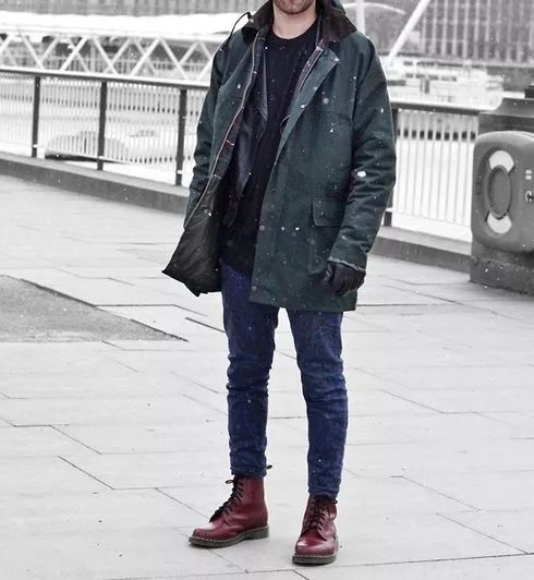 男士工装靴秋冬款,秋冬男士百搭时装靴