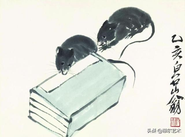 齐白石100幅精品瓜鼠图,齐白石鼠画作品欣赏