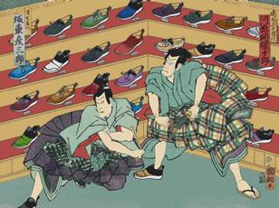 设计稿作品动态展示,浮世绘设计图素材