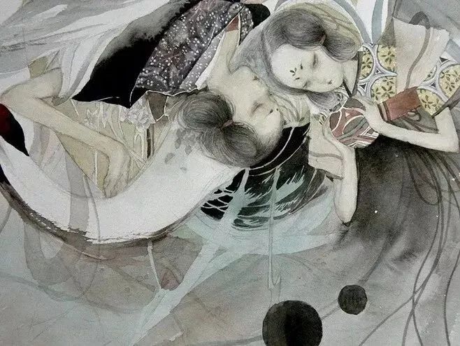 大鱼海棠唯美漫画插画设计,马克笔插画大鱼海棠