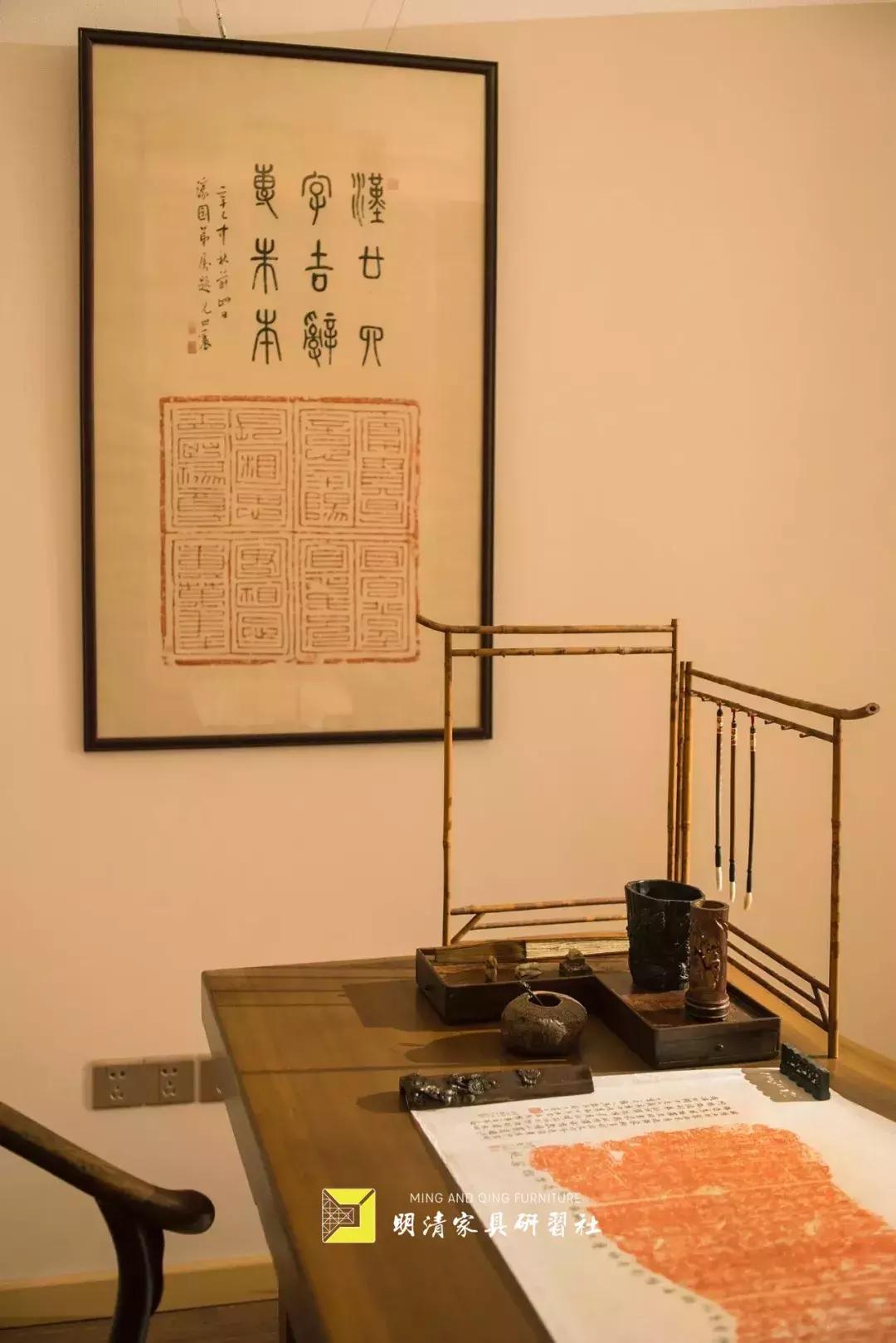 古典家具现代空间书房,古典家具与现代空间书房