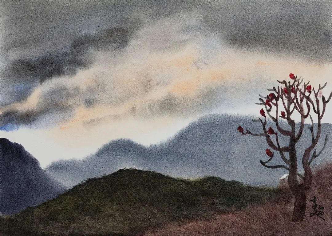 阿文绘画工作室,阿文流体画荷花