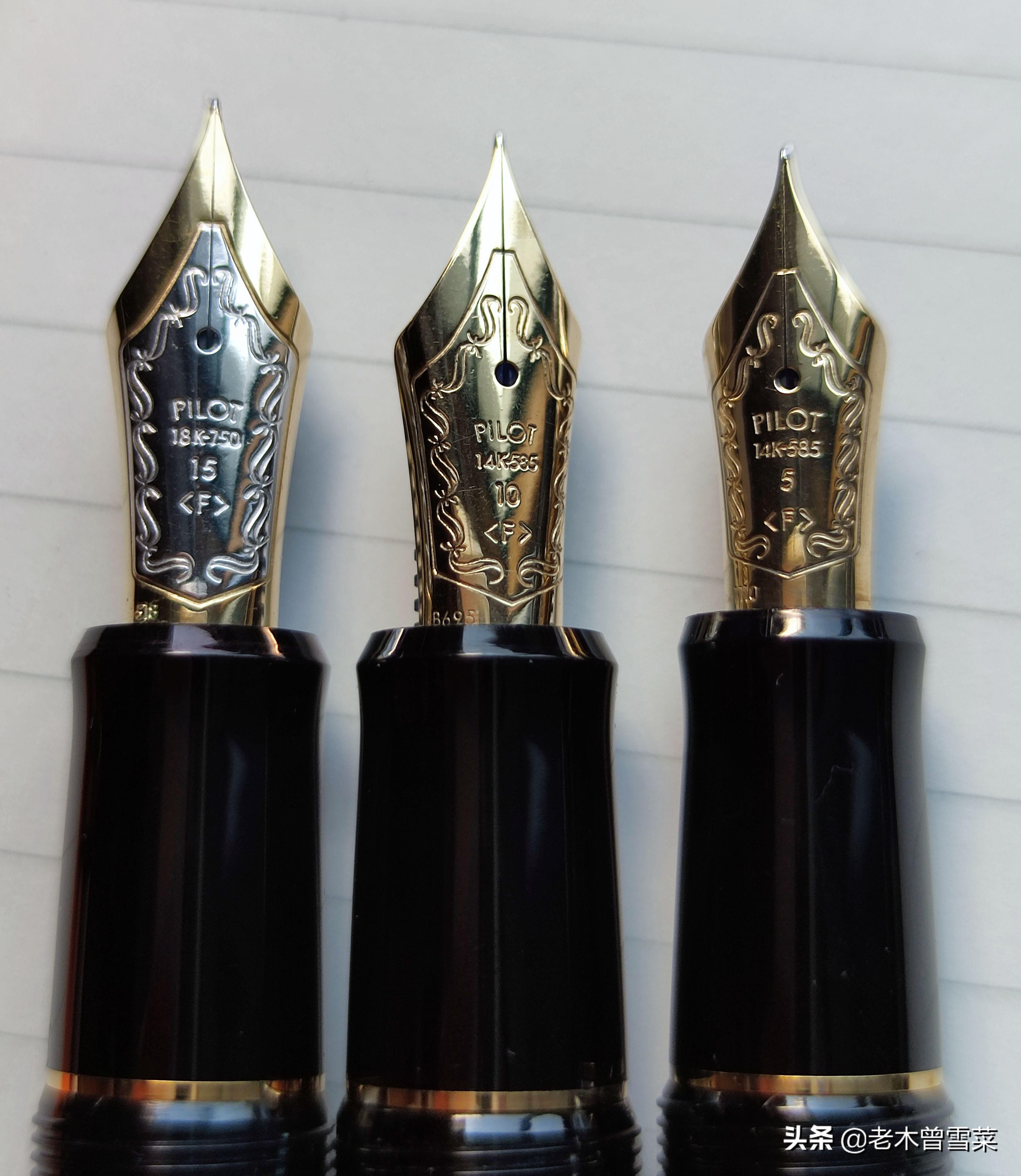 比较细的金尖钢笔,黄色笔尖和金尖钢笔区别