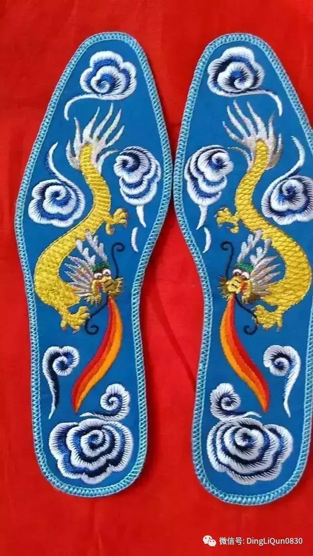 鞋垫手工刺绣最好看复杂的图案,刺绣作品展示简单