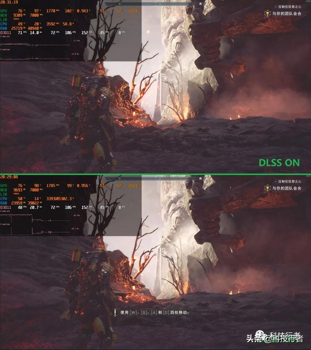 AnthemDLSS帧率评测：有了人工智能，RTX2060可以4K战GTX1080Ti