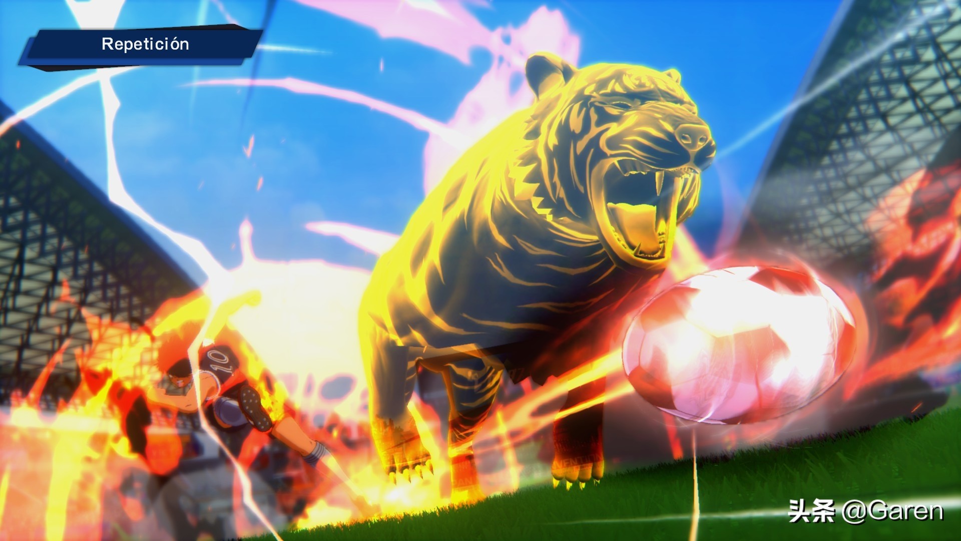 经典足球小子,天空翱翔的男孩