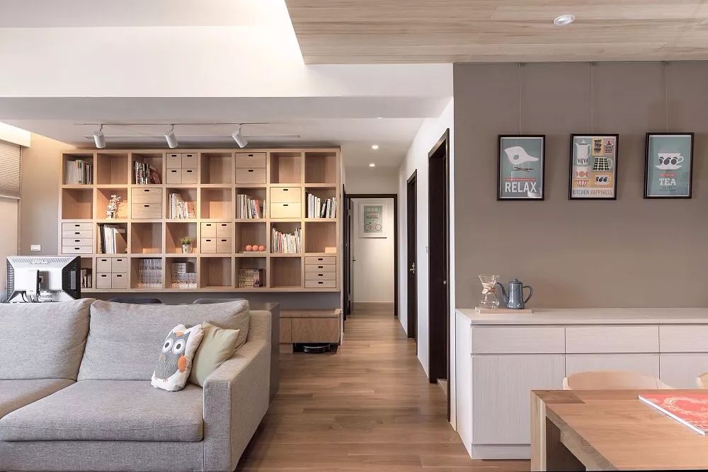 隔而不断的屏风设计,30公分的屏风