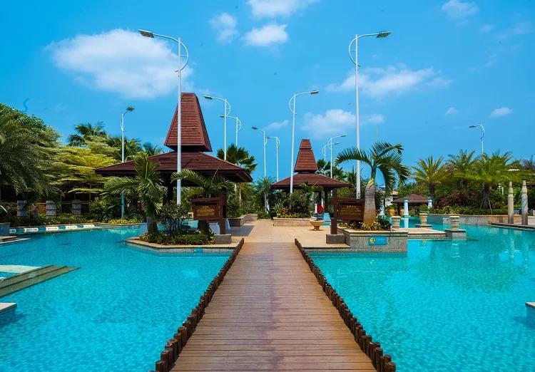 海南温泉酒店亲子游,海南金色阳光温泉度假酒店