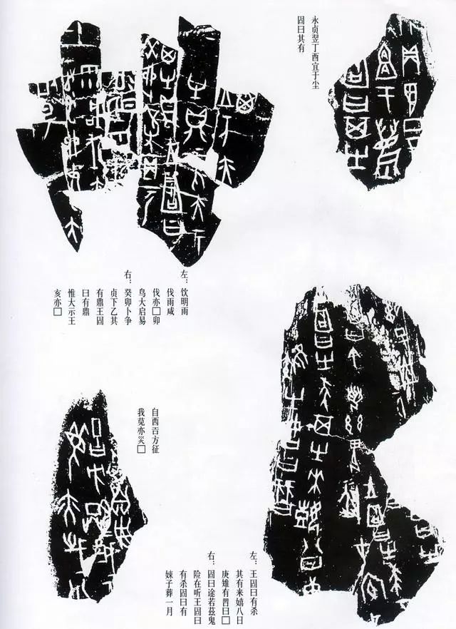 甲骨拓片精选,甲骨文拓片书法作品