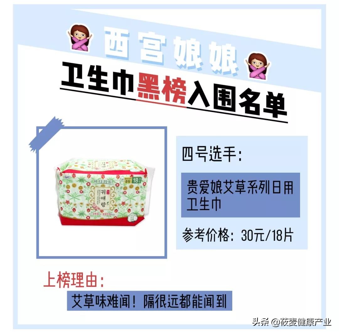 卫生巾哪些上了黑名单,你的卫生巾上黑名单了吗