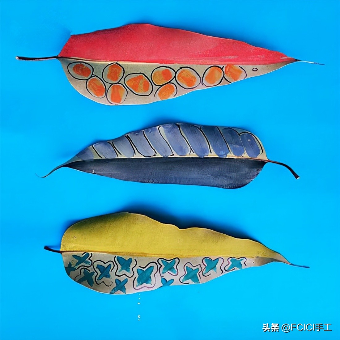 落叶手工作品创意高级感图片,落叶主题创意手工