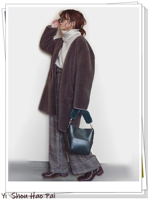 日系平价阔腿裤的搭配示例！时尚又实用的冬季穿搭参考