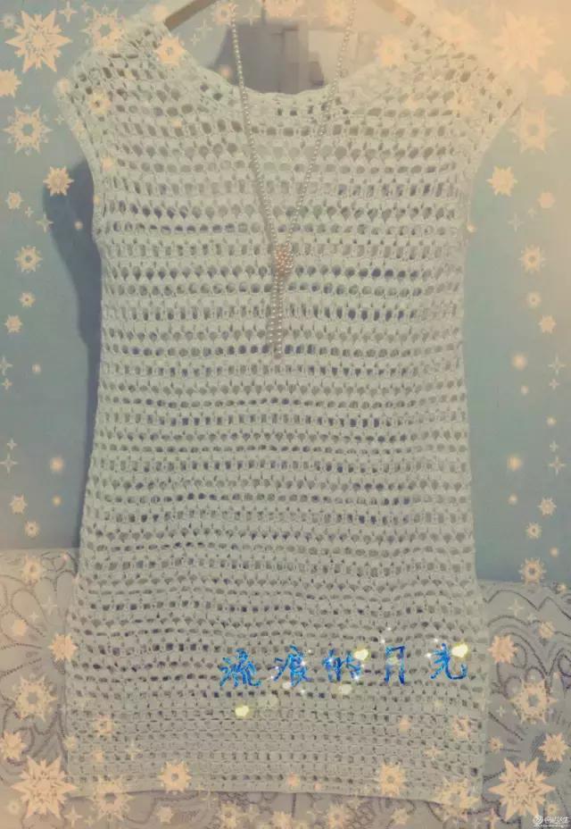 钩针编织女士连衣裙视频图解过程,郁金香钩针连衣裙图案图解