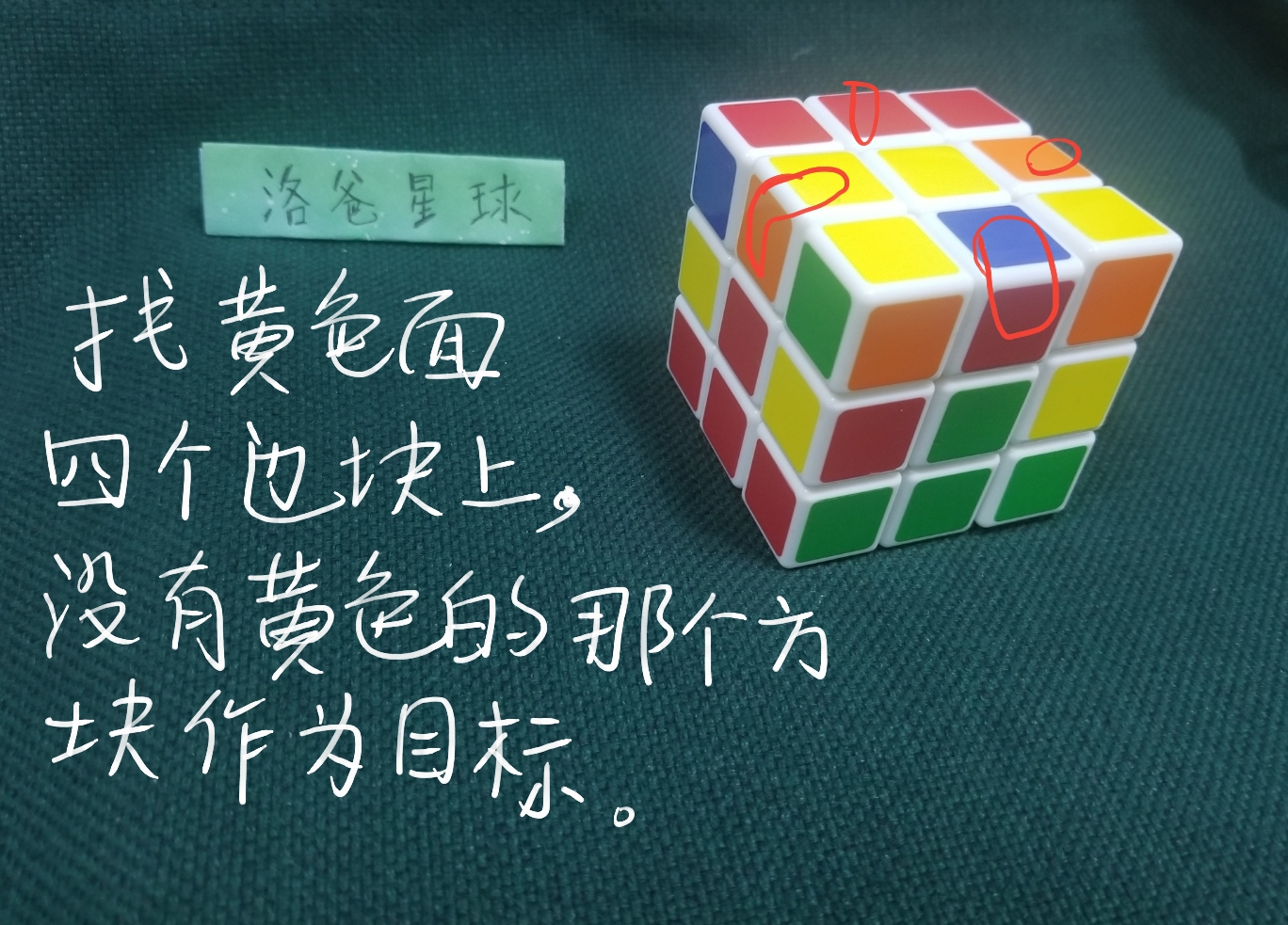 三阶魔方底部还原介绍,三阶还原魔方的说明图