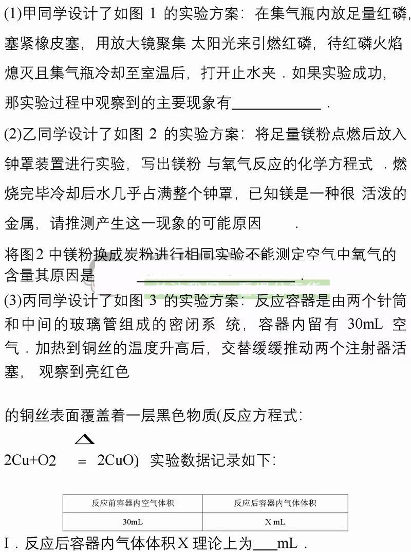 2020中考化学必考的七大实验过程,中考化学探究题押题