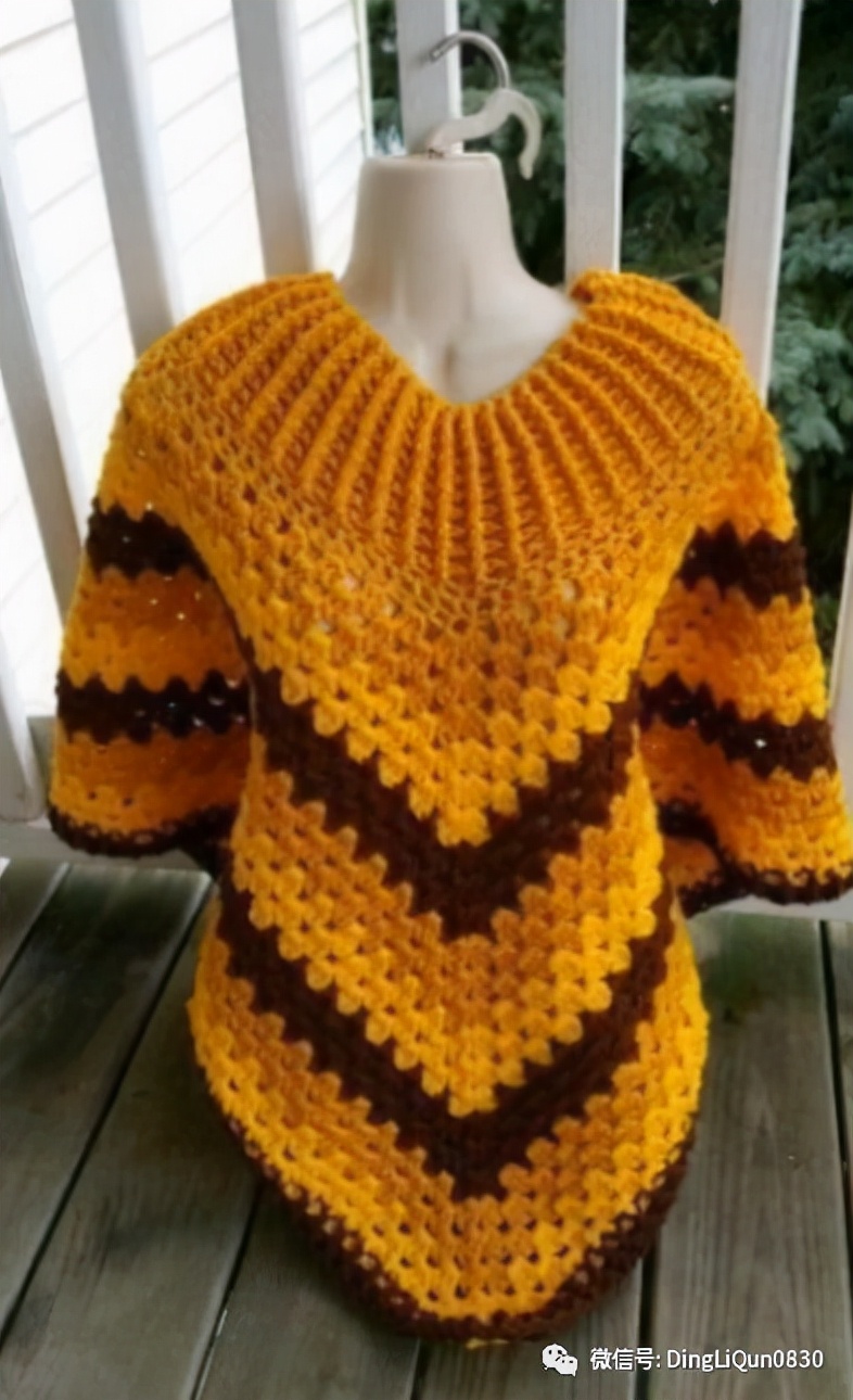 斗篷披肩钩花图样,针织披肩花样图片大全