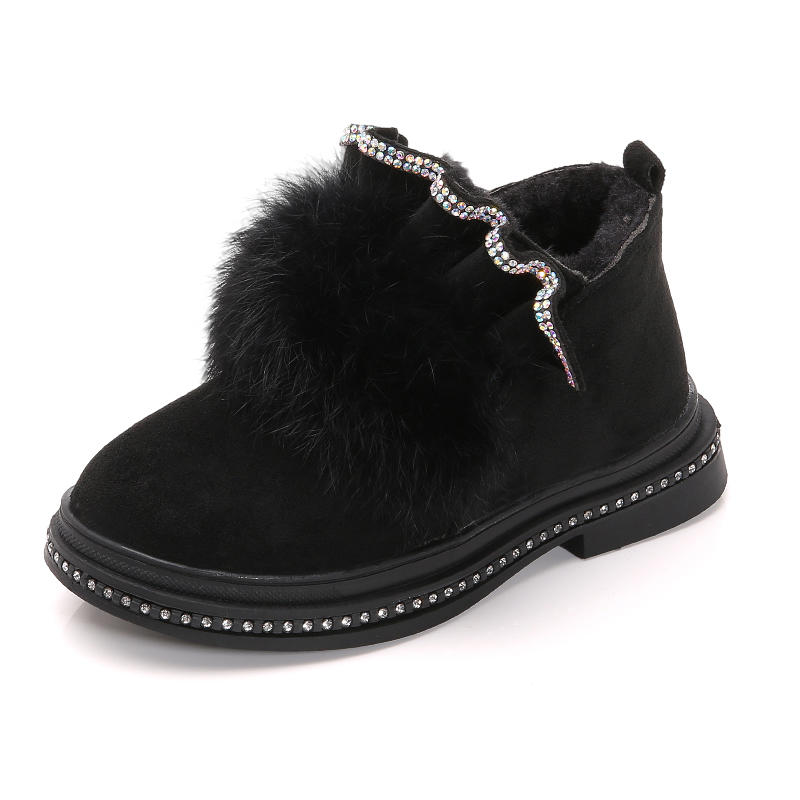 「童鞋」儿童加绒时尚保暖短靴/090081