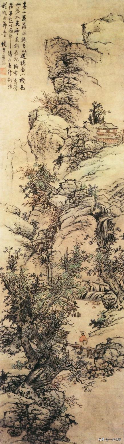 明画家蓝瑛溪山幽居图,明蓝瑛山水画全集