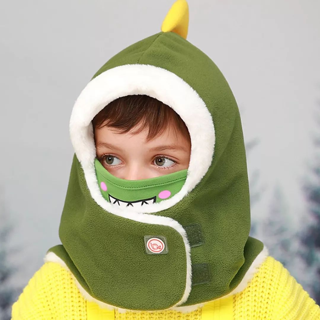 暖和舒适的婴儿冬季帽子,韩版宝宝冬季可爱超萌保暖针织帽