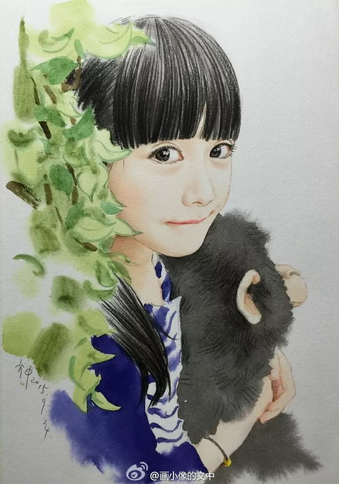 比起打印画，美院毕业的他，笔下这种彩铅水彩画才好看哭了~