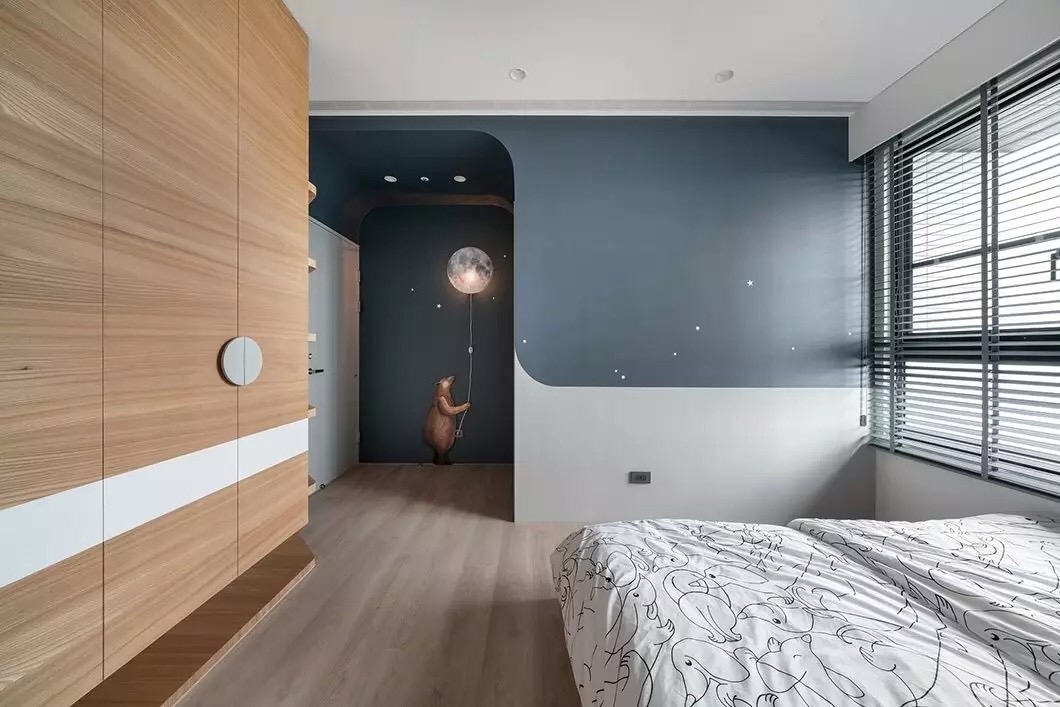 现代简约风电视背景墙装修风格,原木色电视背景墙效果图简约