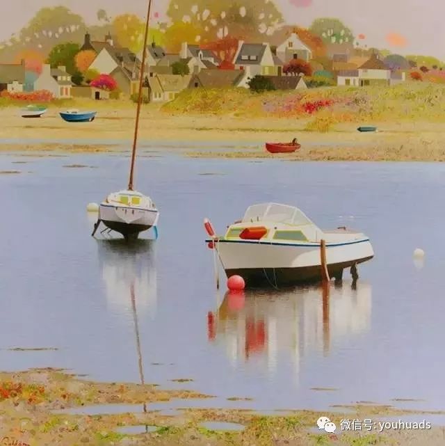 鲍勃罗斯的风景画,意大利画家fulviorinaldi水彩风景