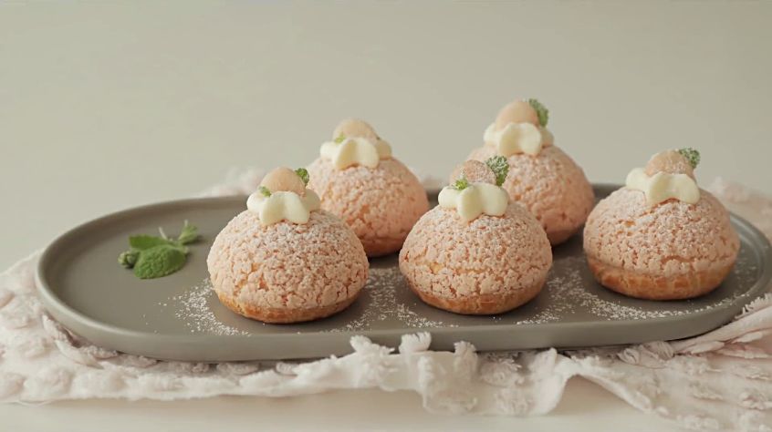 超好吃的蜜桃泡芙,超过100个赞的美食