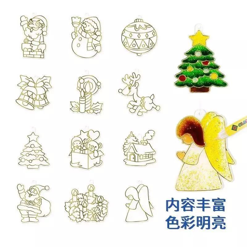 韩国amos水彩笔24色,韩国amos圣诞胶画测评