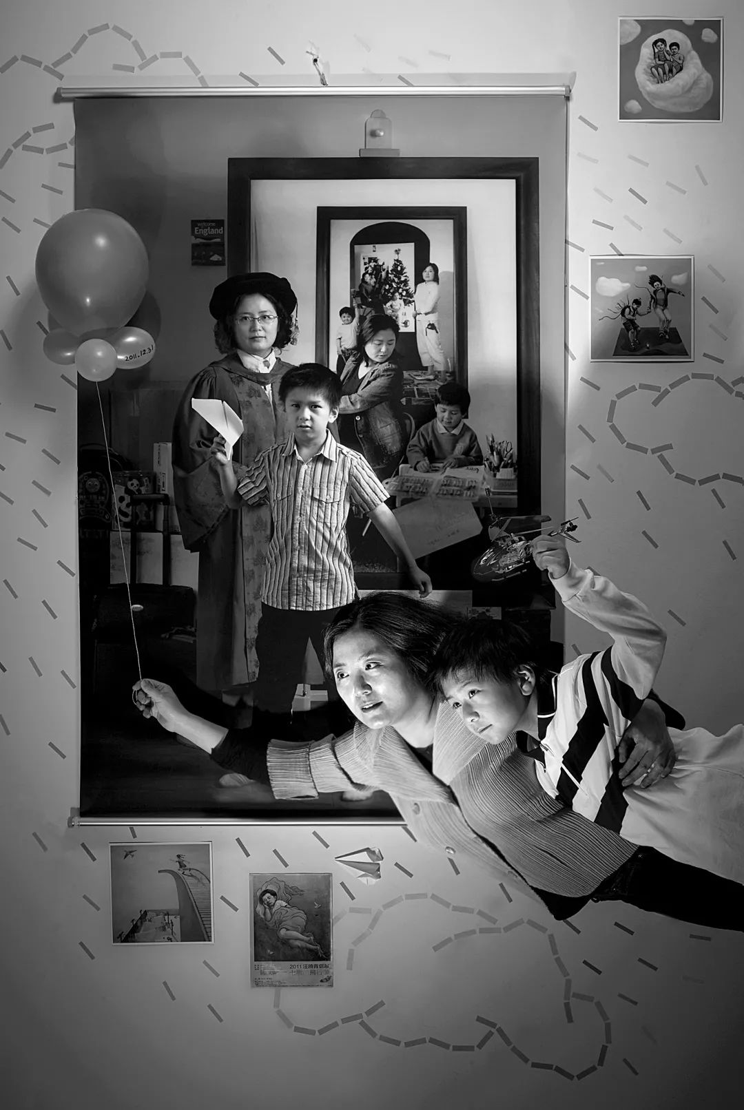 母子合影二十年前和二十年后,世界上最难见的母子图片