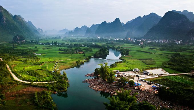 广西旅游龙脊梯田六月,嗨皮士皖南旅游
