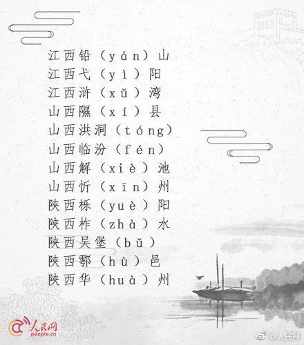 最容易读错的120个地名,一读就错的地名大全集